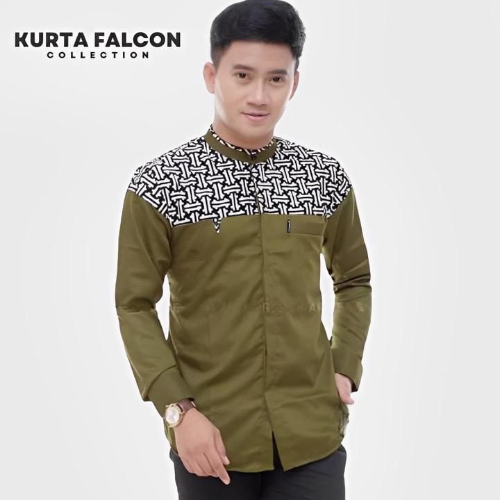 Laris Baju Koko Dewasa Motif Falcon Army
