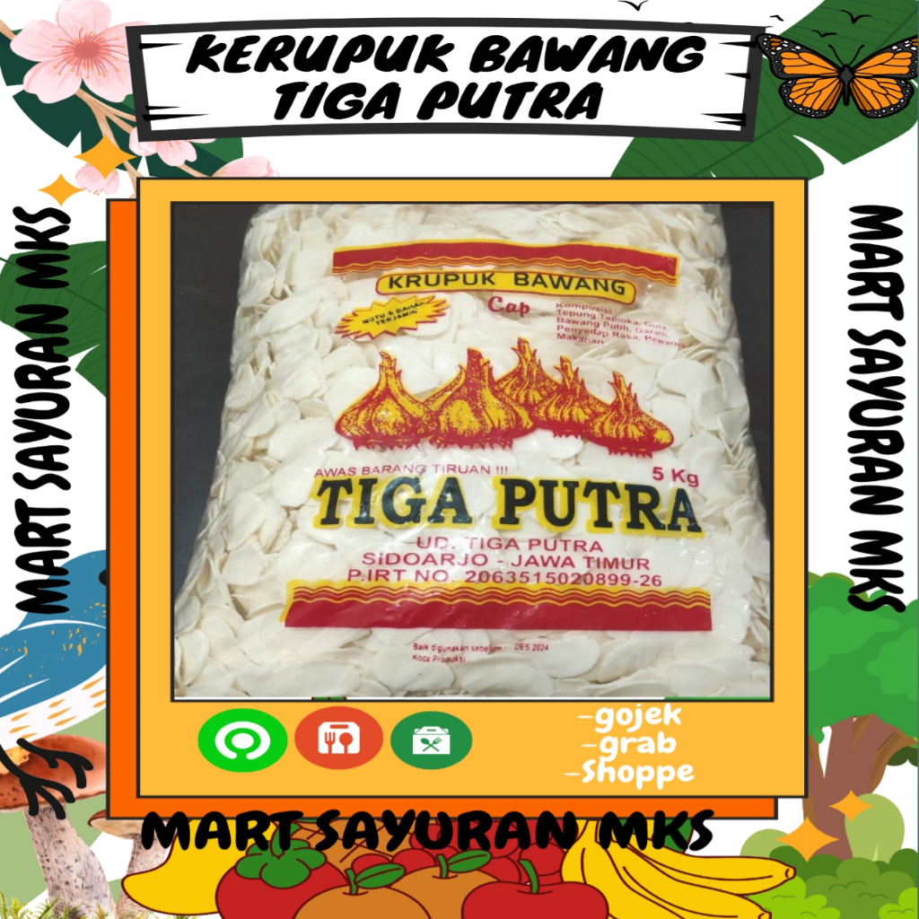

Kerupuk bawang tiga putra 5kg
