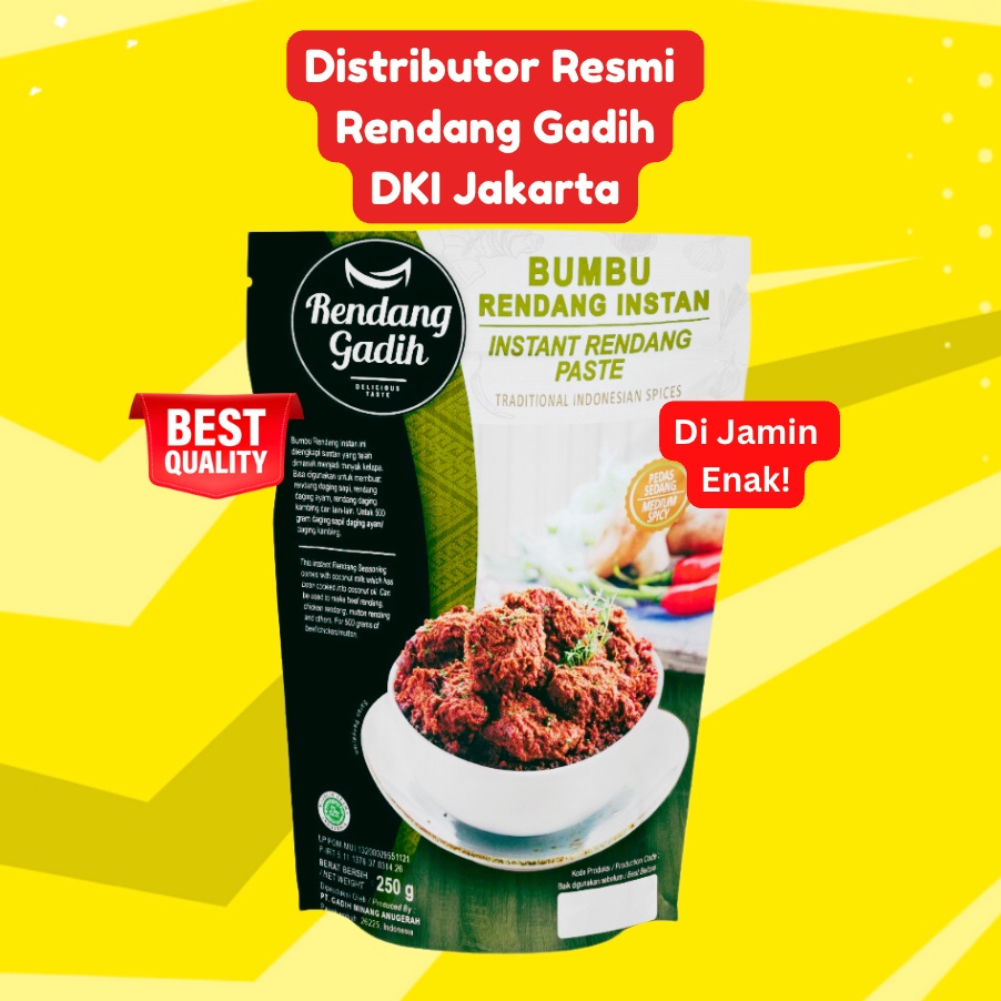 

STAR BRANDS Bumbu Rendang Instan Rendang Gadih Pedas Sedang Tidak Pedas Medium Spicy Not Spicy