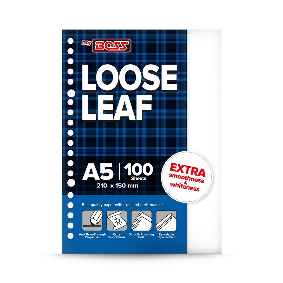 

Stock Banyak BigBoss Loose Leaf A5 Polos 1 Lembar BBO LL 1 A5 PLS