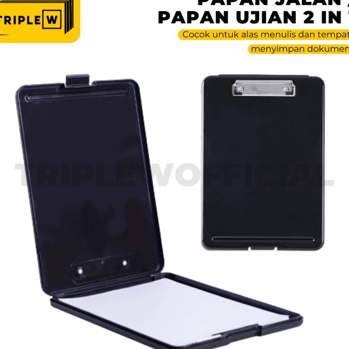 

Ready Stok Triple W 2 in 1 Clipboard Storage Alas Papan Ujian Jalan Tulis Clip