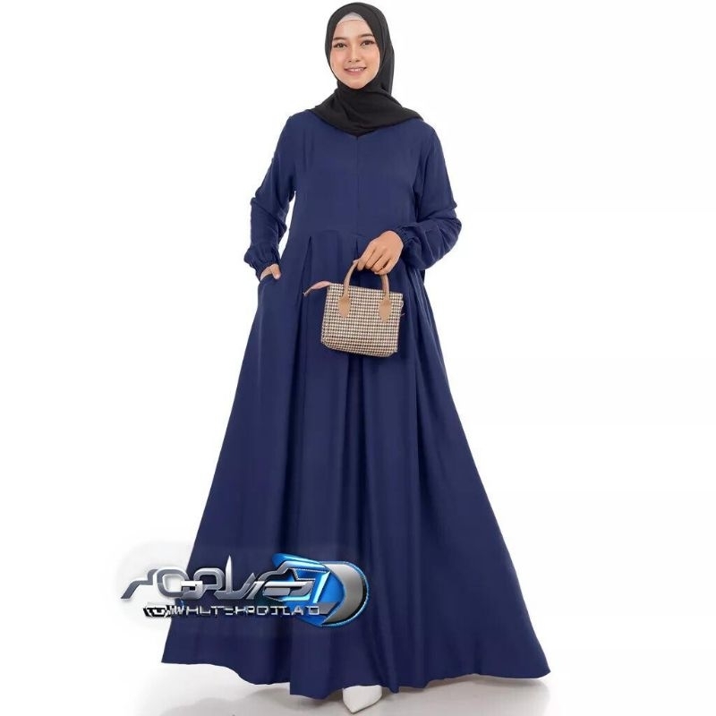 Dress Gamis Rayon Premium Tebal Adem - Gamis Polos Wanita Bahan Rayon