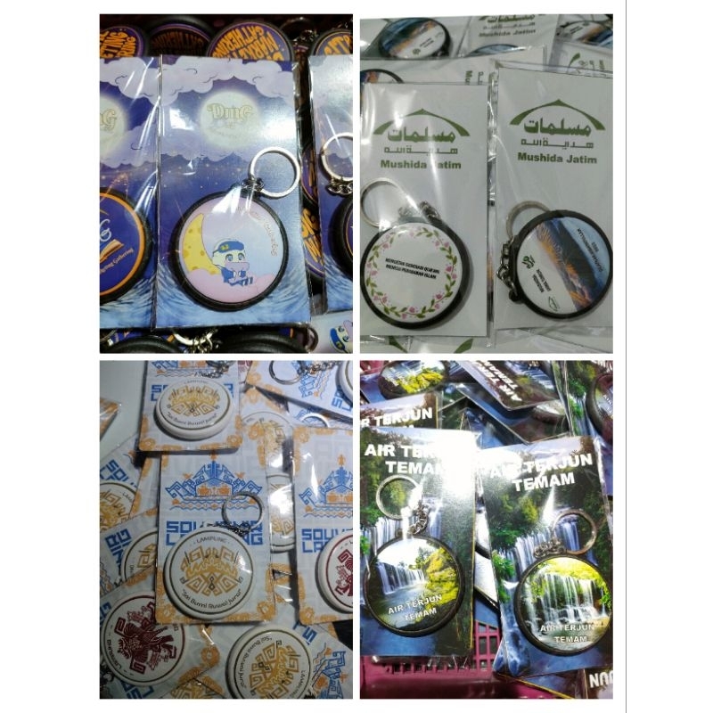 

Gantungan kunci 2 bolak balik custom ukuran 4,5 sudah packing + label
