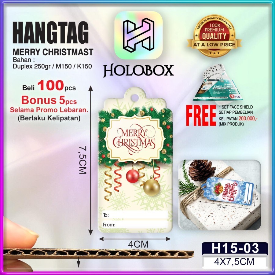 

Hangtag Natal/Hangtag Merry Christmas/Aksesoris Natal/Hiasan NatalH145 - H15