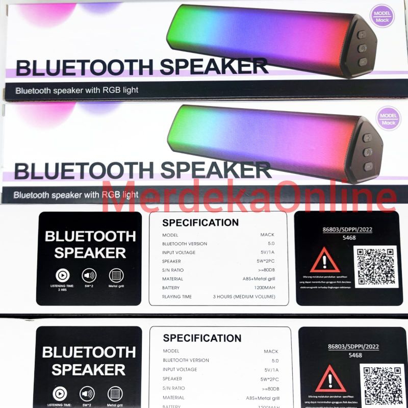Original Speaker Bcare Mack Bluetooth Wireless Speker Salon Musik Spiker