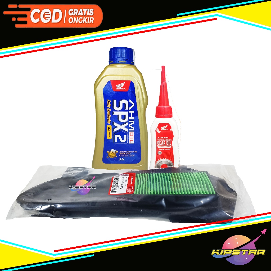 Paket Oli Mpx 2 Oli Gardan Honda Filter Udara Vario 160 PCX NEW / Oli Spx 2 Filter Udara Vario 160 P