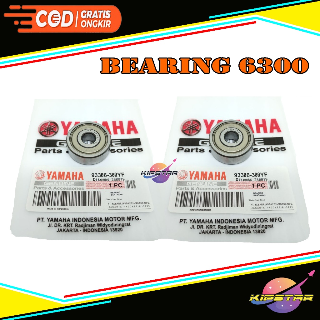 Bearing Roda Depan 6300z isi 2pcs Nmax Old Nmax New Aerox Lexi Freego / Bearing 6300 Original KOYO /