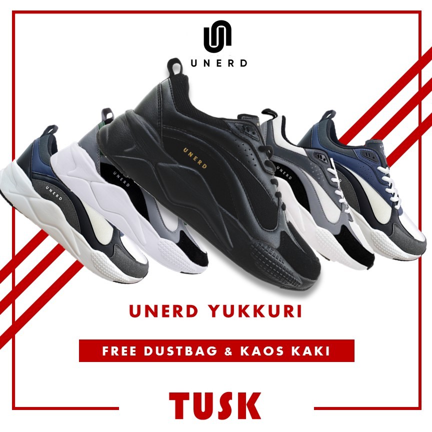 Sepatu Unerd Yukkuri Sepatu Sneakers Casual Sport Sepatu Sneakers Olahraga Pria Unerd Original