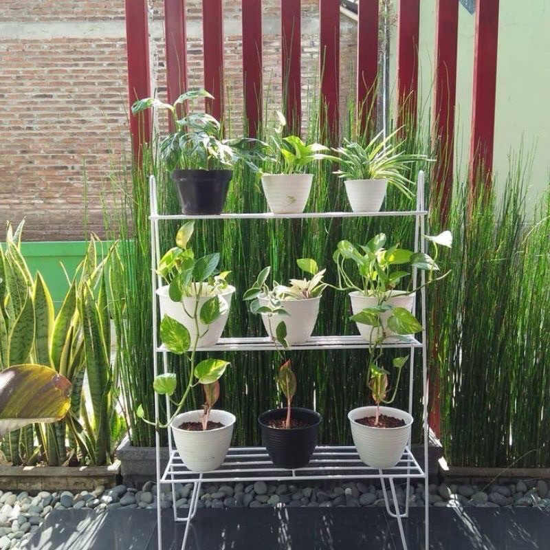 Rak Bunga / Rak bunga besi susun 3 / rak sepatu / rak pot besi / Standing pot murah