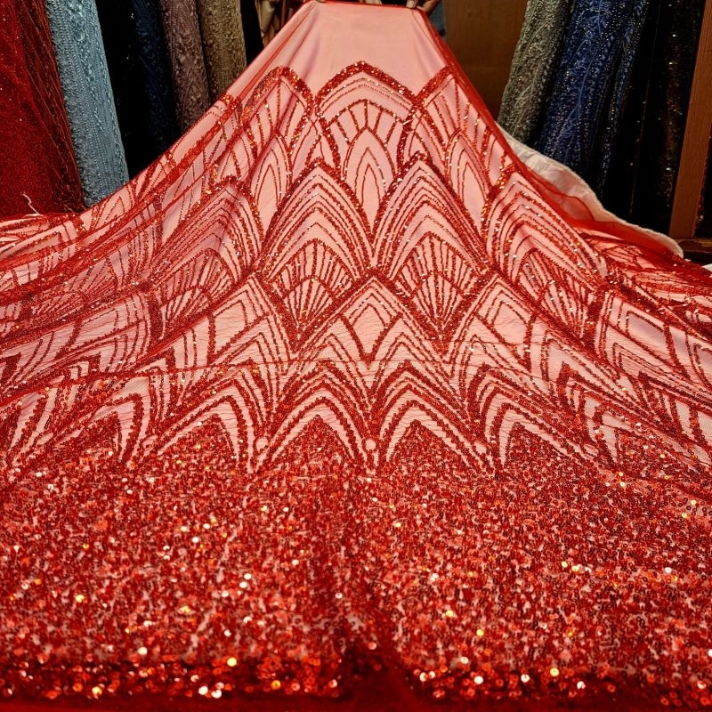 Kain tulle 3D payet korea / Kain tile payet / Tule korea / tile payet / Tulle payet korea /Tile kore
