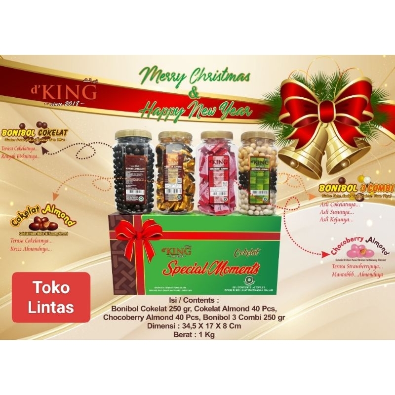 

Cokelat Bonibol Special Natal dan Tahun Baru 1 Dus isi 4 Toples
