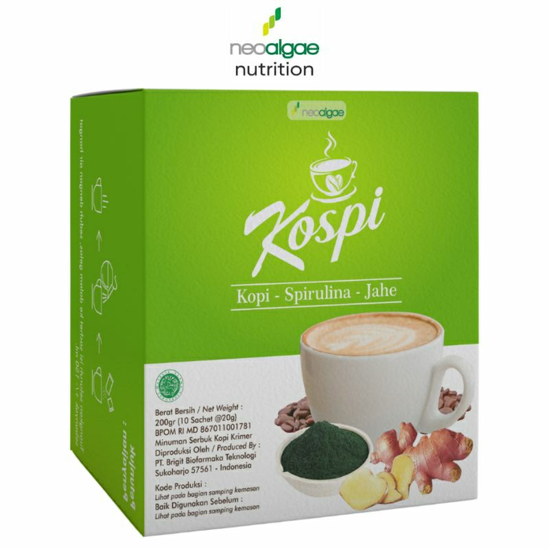 

Neoalgae Kospi Kopi Spirulina Jahe 10 Sachet