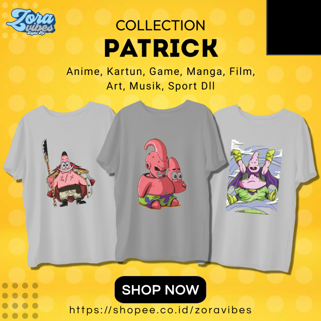 Kaos Dewasa SpongeBob SquarePants - Patrick Star - Murah