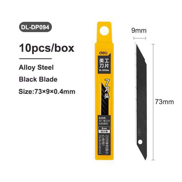 

Cutter Refill Mata Pisau Alloy Steel Snap Off 9mm 10 PCS DP094