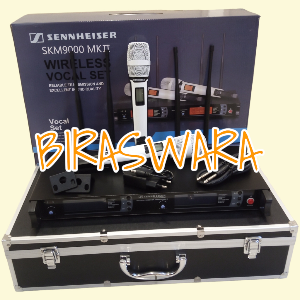 SENNHEISER SKM9000 MKII MIC WIRELESS SKM 9000 PUTIH LAMPU LAYAR OREN MICROPHONE SKM9000MKII