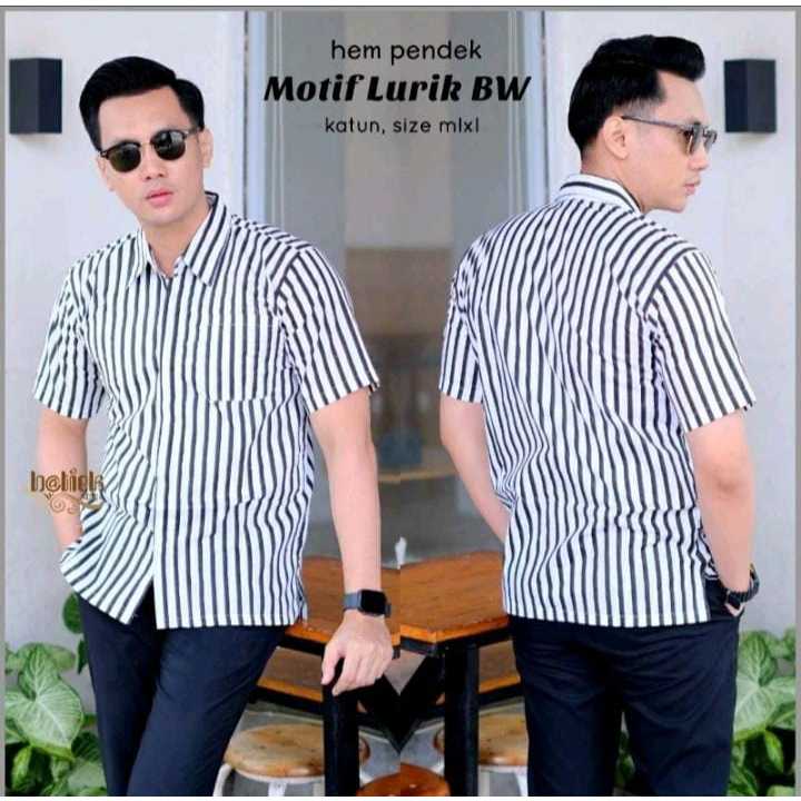 KEMEJA SALUR LENGAN PENDEK DEWASA - KEMEJA SALUR GANJAR LENGAN PENDEK - KEMEJA SALUR PRIA TERBARU 20