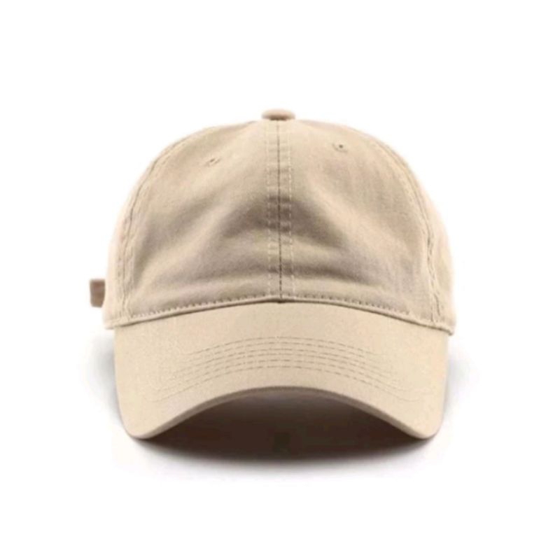 Topi Warna Cream Polos Bahan Drill Topi Dewasa Warna Cream