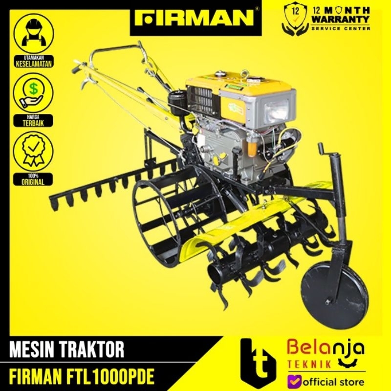 Traktor mesin / FTL1000PDE FIRMAN TILLER ( Paddy Diesel Electric start)