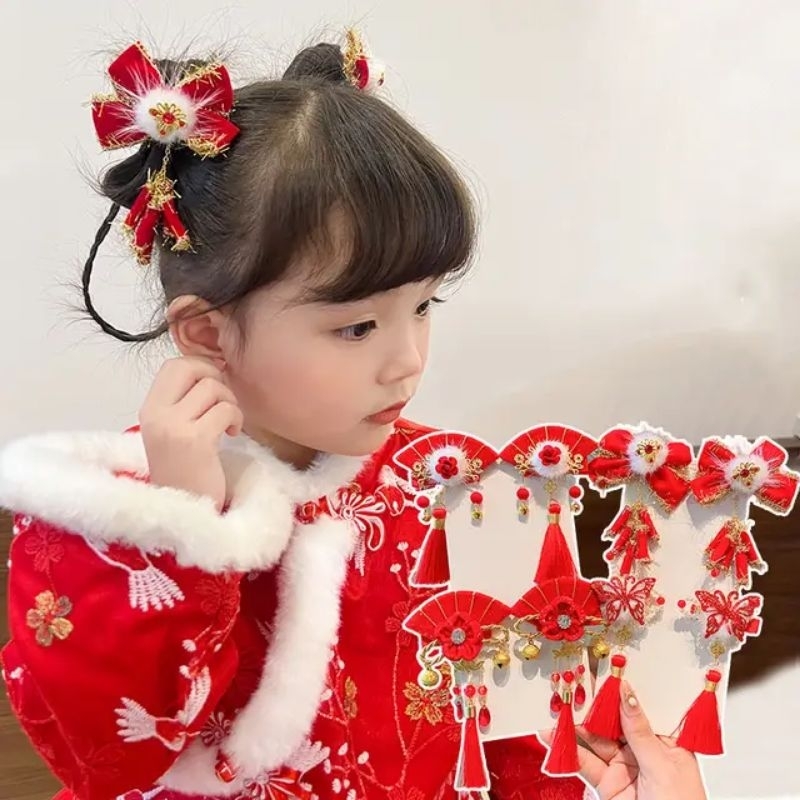 TERMURAH Chinese Hair clip accessories Hanfu Jepitan rambut anak motif lucu