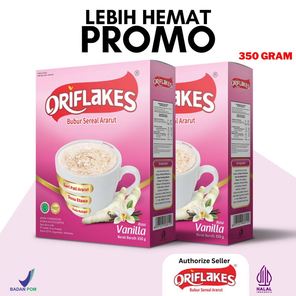 

ORIFLAKES GASTRO Maag Asam Lambung & Gerd Makanan Sarapan Sereal Pati Umbi Garut 350 gram