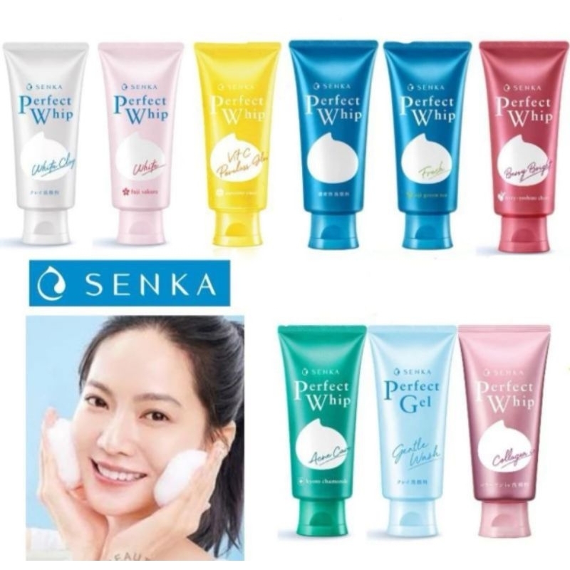 [READY] Senka Perfect Whip Facial Foam 50gr 100gr 120gr | Perfect Whip All Varian | Acne | Berry Bri