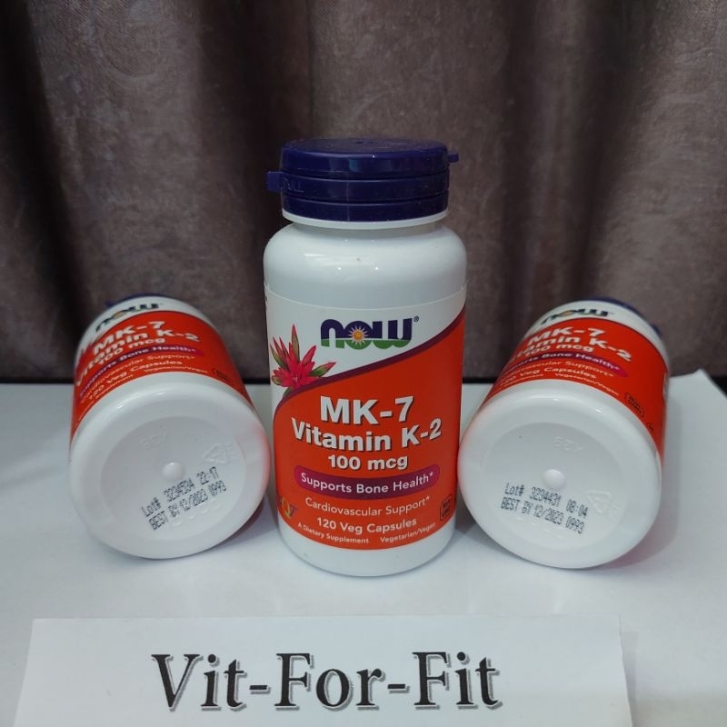 Now MK7 Vitamin K2 100 mcg - 120 capsules // MK-7 K-2 100mcg