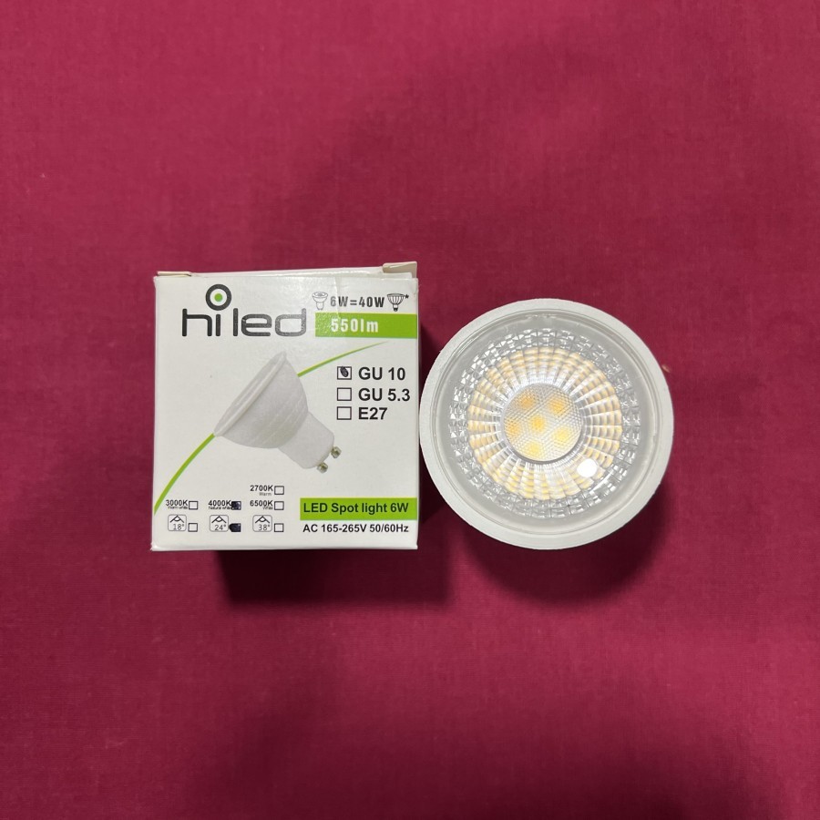 Lampu Halogen Spot LED GU10 6W 220V Hiled