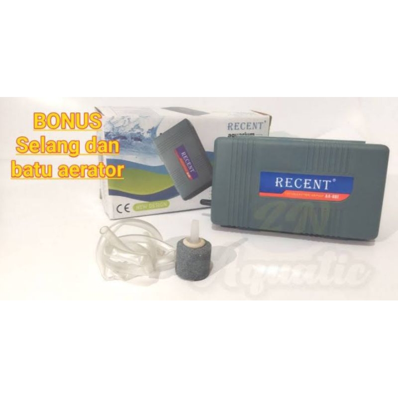 MESIN PORTABEL RECENT AA-001 AERATOR AIR PUMP  BATERRY BATERAI AQUARIUM