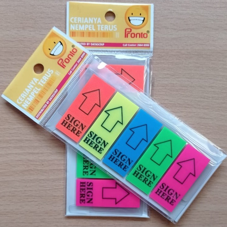 

Ay00! Pronto Sign Here Plastik / Sticky Note / Stiker Penanda Tanda Tangan