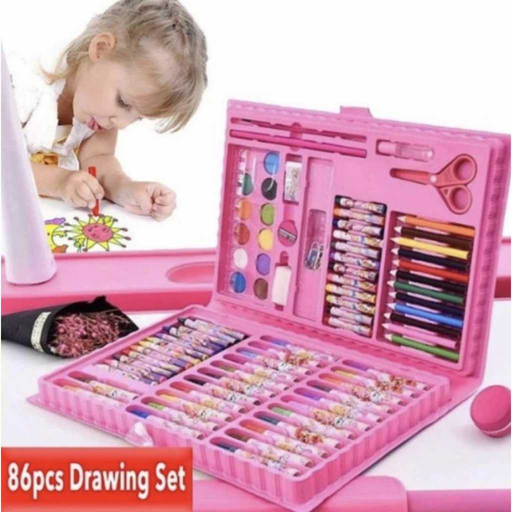 

Super Mega Art Set 86 Pcs - Crayon Set Drawing Anak 86 Pcs