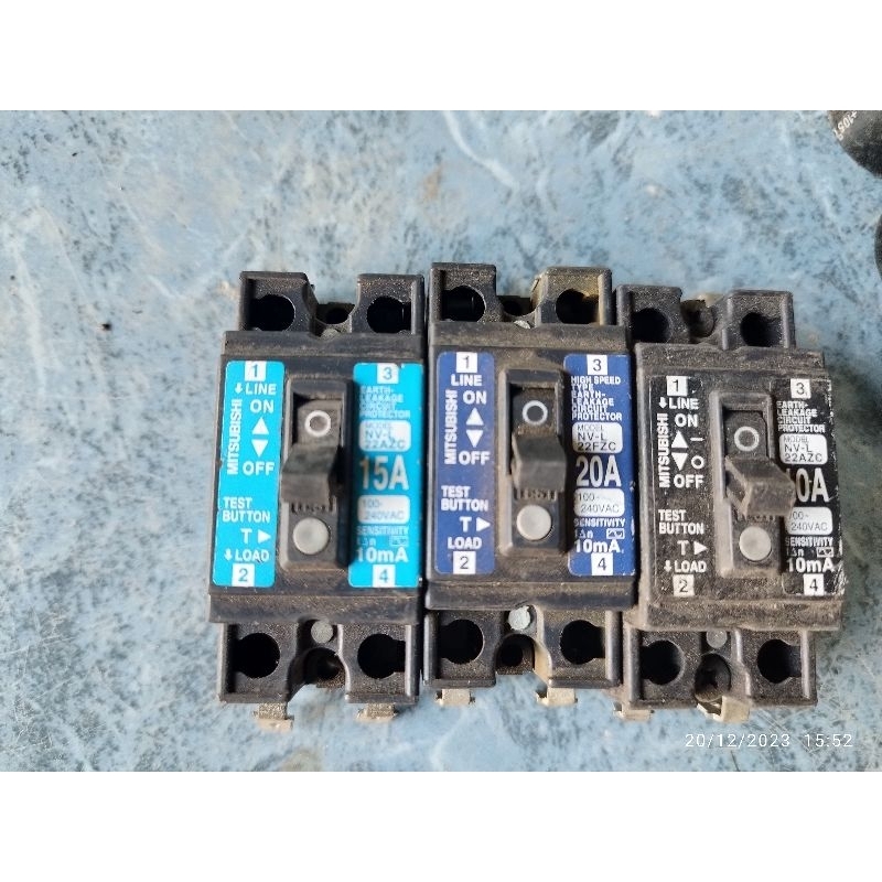 ELCB( Earth Leakage Circuit Breaker) Mitsubishi NV-L22AZC 15a 20a