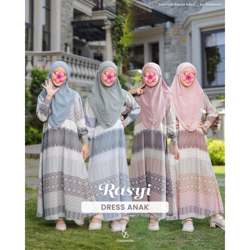 RASYI DRESS ANAK (GAMIS ONLY) BY GREENISM SARIMBIT