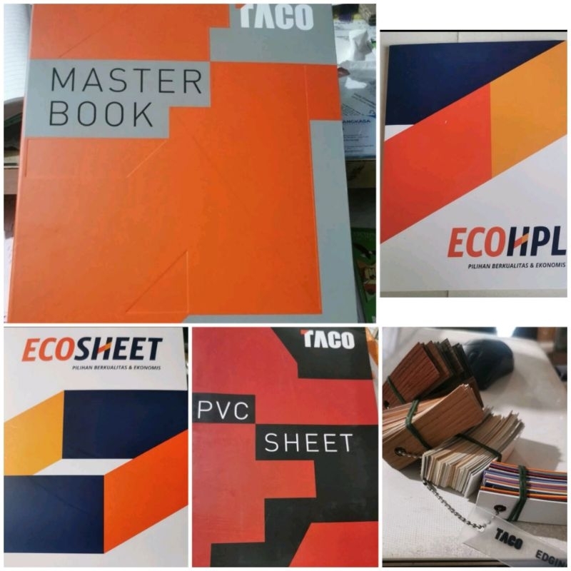 Paket lengkap katalog Taco dan eco laminates Hpl pvc sheet edging 2024