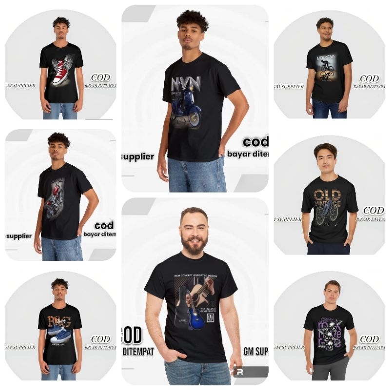 GM COD Kaos cowok/pria/dewasa distro termurah dan terlaris Spiderman Merah bahan katun 30S fit to L-