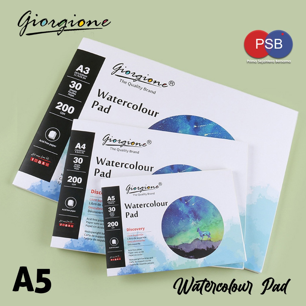 

Giorgione Watercolor Pad A5 / Buku Cat Air A5 / Watercolor Book