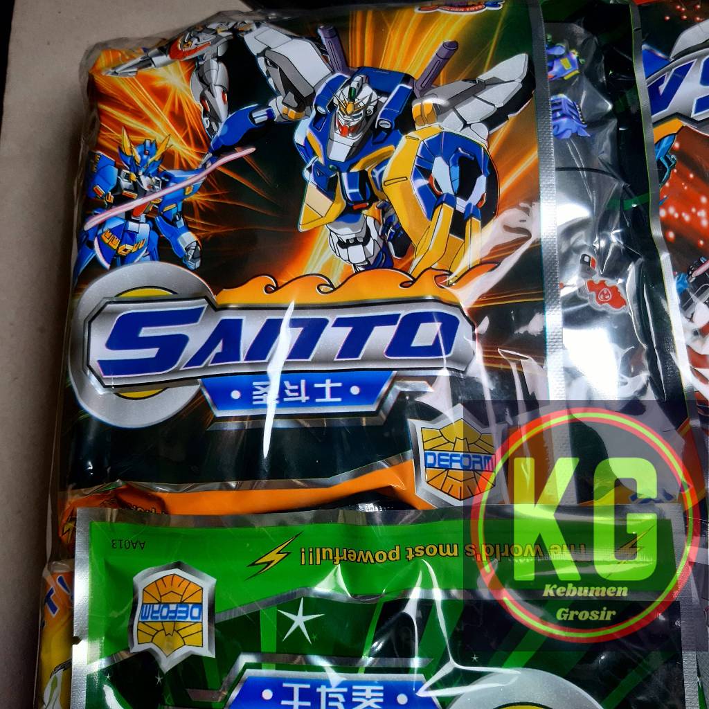 Mainan Rakit robot Santo / Robot plastik / Bongkar pasang