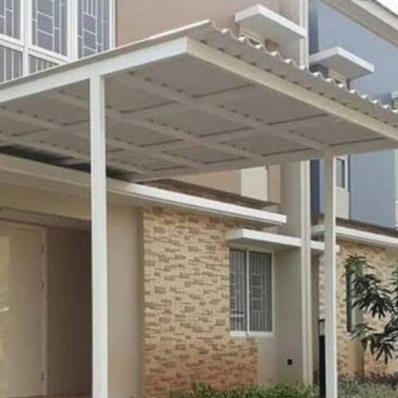 Kanopi hollow galvanis atap alderon twynwall, skydeck trimdek