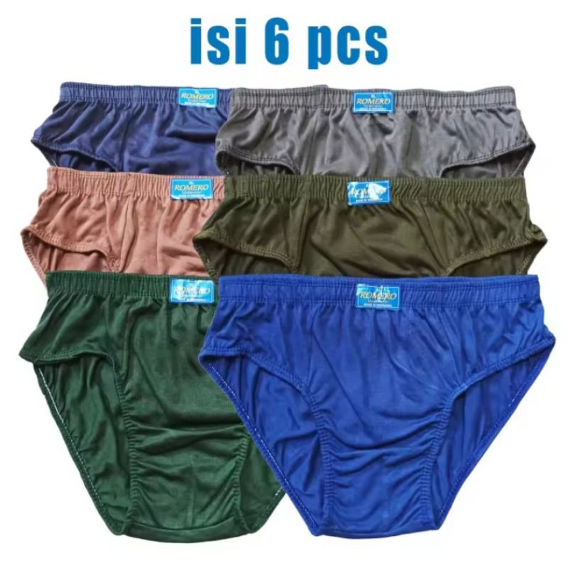 6 Pcs Celana Dalam Pria Romero | Celana dalam cowok M,L,XL,XXL
