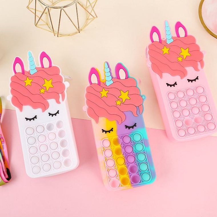 Fqy TAS POP IT UNICORN MUAT HP  TAS UNICORN UKURAN BESAR  Terupdate