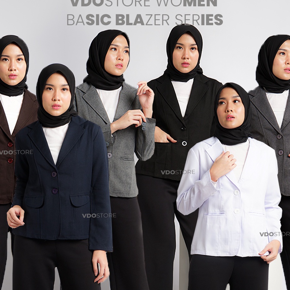 Kirim Sekarang BLAZER WANITA PREMIUM  M L XL 2L 3L 4L 5L 6L  ATASAN KERJA JAS KANTOR JUMBO BIG SIZE 