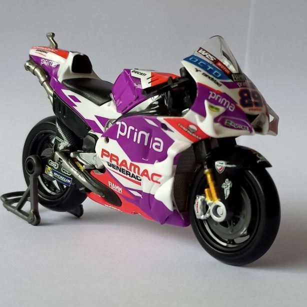 Diecast MotoGP Ducati Pramac 89 Jorge Martin 2022 Motogp Jorge Lorenzo 99 Yamaha Monster Miniatur Mo