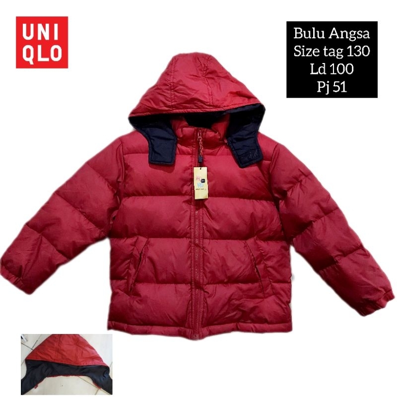 Jaket uniqlo anak remaja  / jaket gembul/ jaket unkqlo anak/ jaket anak 11 12 13 14 15 16 17 tahun/ 