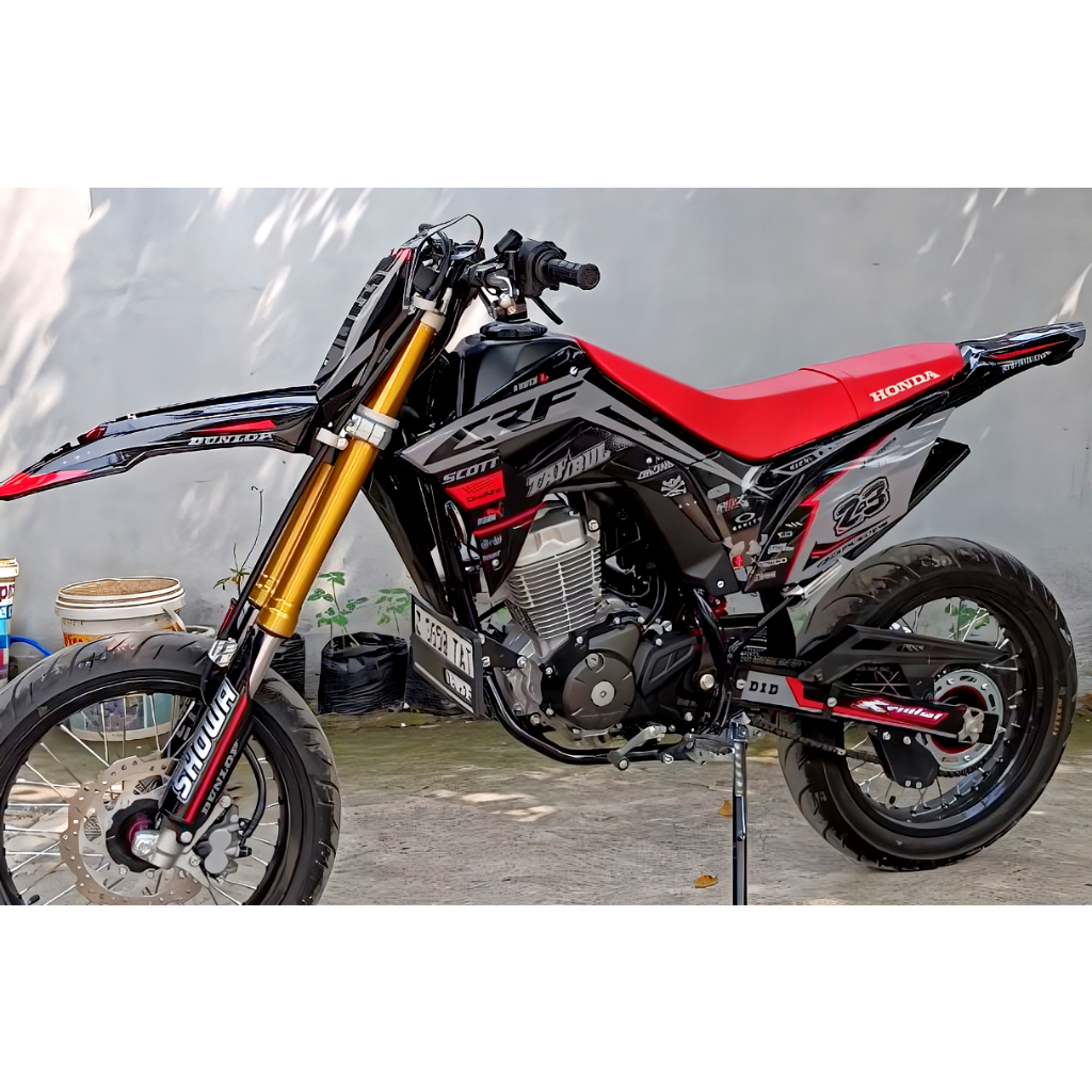 Decal CRF 150 L Fullbody Grey Hitam Merah sticker keren full body