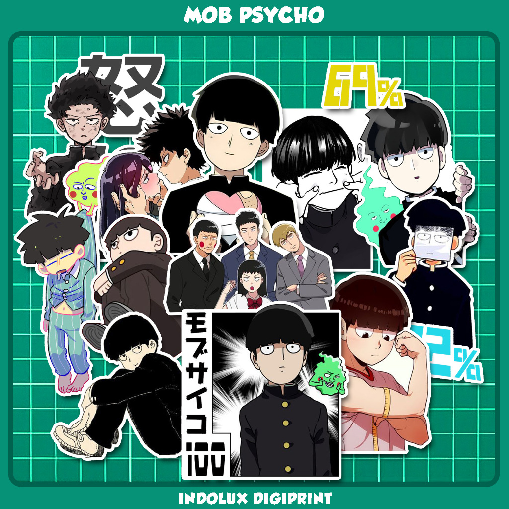 

Sticker Mob Psycho 100 Anime Stiker Shigeo Kageyama Teruki Hanazawa Anti Air Giga Chad