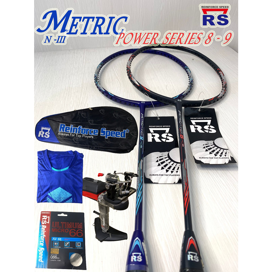 Raket Badminton Rs Metric Power 8 9 Ng III Original / Rs Metric Power 8 9