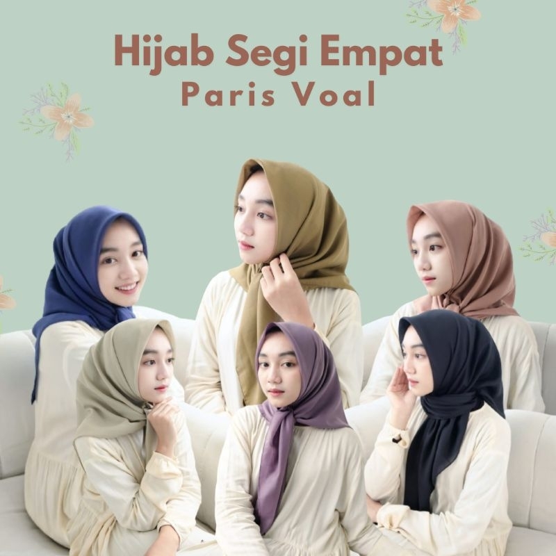 Raffina Hijab Amira Scarf Jilbab Segi Empat Polos