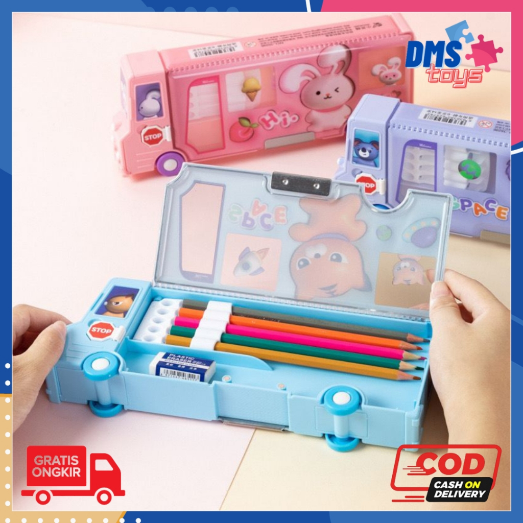 

Tempat Pensil Bus Magnetic 2 Sisi DMS.Toys