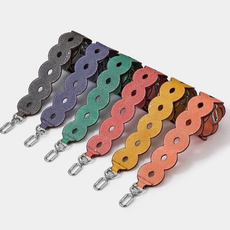 Bag strap Kree grained leather width 5.5x89cm / tali tas panjang motif grained leather tekstur kulit