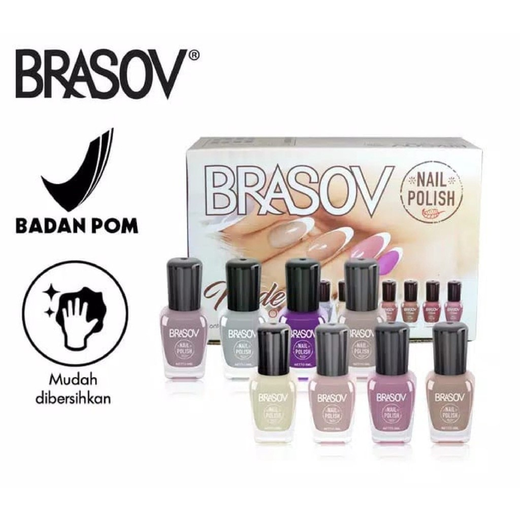 Wawa - BRASOV Kutek Cat Kuku Nude Nail Polish 8 ML l Kutek Warna Soft Nude