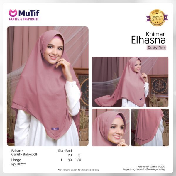 kHIMAR MuTif Khimar Elhasna Basic 2 Layer / Baju MuTif / Dress Muslim - shafeeaofficial